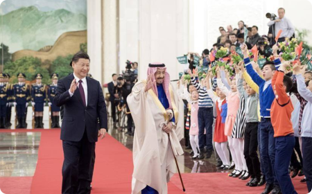 Si Ťin-pching a saúdskoarabský král Salmán