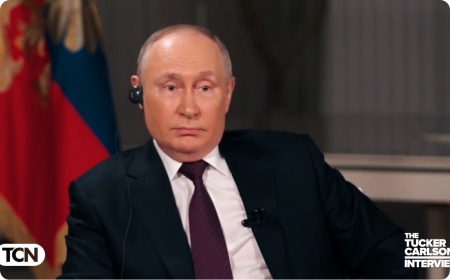 Prezident Ruské federace Vladimir Putin poskytl interview Tuckeru Carlsonovi