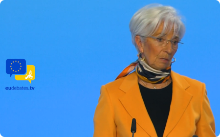 Christine Lagardeová oznamuje plány Evropské centrální banky na zavedení digitálního eura