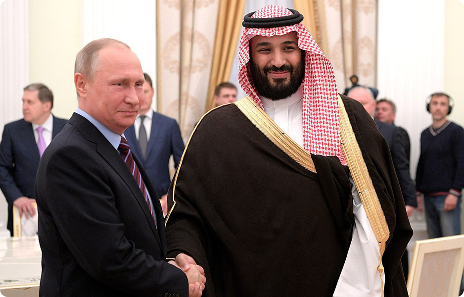 Mohammed bin Salman a Vladimir Putin