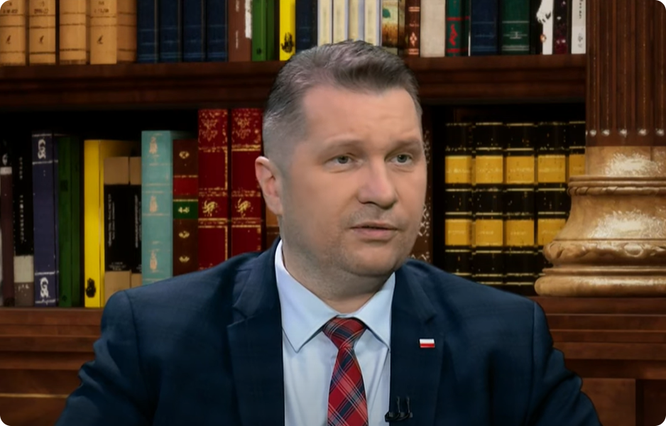 Polský ministr školství Przemysław Czarnek