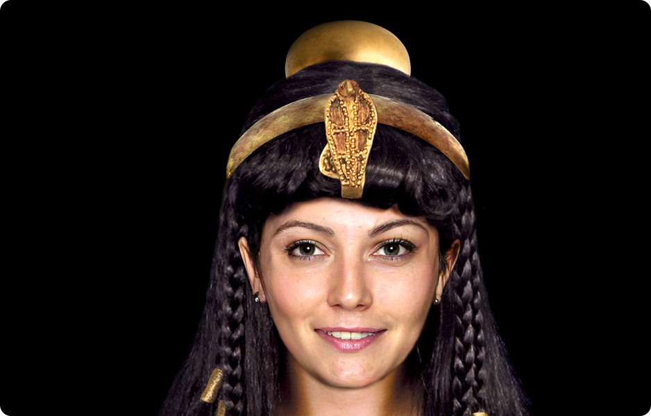 Model obličeje královny Kleopatry VII.
