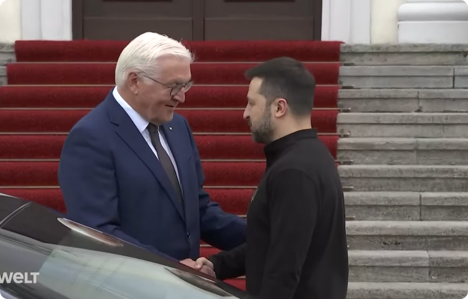 Zelenskyj se sešel v Berlíně s kancléřem Scholzem a prezidentem Steinmayerem