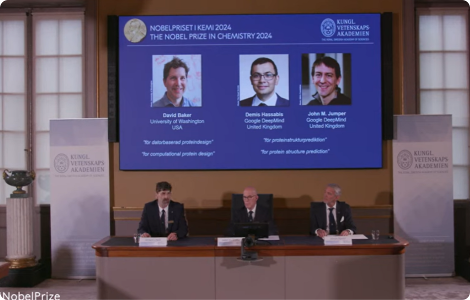 Nobelova cena za chemii 2024 byla udělena americkému biochemikovi Davidu Bakerovi