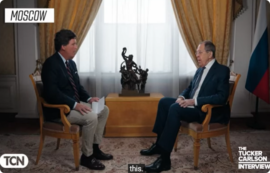 Sergej Lavrov Tuckerovi Carlsonovi: Nechceme válku, ale situace je nebezpečná